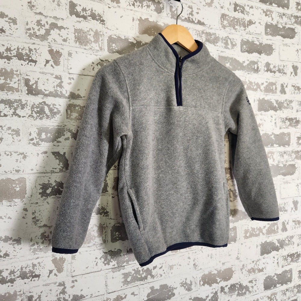 OshKosh B'gosh Sweatshirt‎ Boy's Size 7Gray Fleece Quarter Zip Pullover Casual - Picture 2 of 16